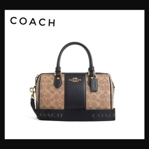 Coach Tan and Black Handbag